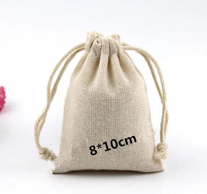 10pcs Reusable Cotton Drawstring Gift Bags Jewelry Wedding Party Drawable Bag