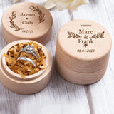 Personalized Wooden Engagement Ring Box for Proposal
