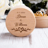 Personalized Wooden Engagement Ring Box for Proposal