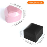 Heart LED Light Ring Box Velvet Jewelry Display Gift Storage Case