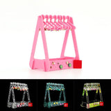 Desktop Jewelry Organizer Rack Acrylic Display Stand Hooks