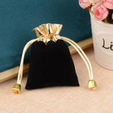 20pcs Vintage Velvet Wine Red Gift Bags 7x9cm Drawstring Jewelry Packaging