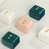 Mini PU Leather Jewelry Box Travel Organizer Earring Necklace Display Holder