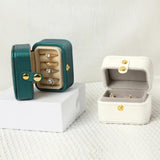Mini PU Leather Jewelry Box Travel Organizer Earring Necklace Display Holder