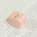 Mini PU Leather Jewelry Box Travel Organizer Earring Necklace Display Holder