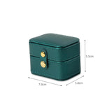 Mini PU Leather Jewelry Box Travel Organizer Earring Necklace Display Holder