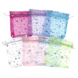 50pc/lot 10x12cm Star Organza Bags Drawstring Pouch Wedding Christmas Pouch