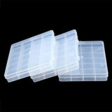 WLYeeS 24Grids Rectangle Plastic Empty Jewelry Beads Storage Box