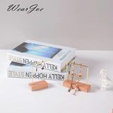 Wooden Earrings Display Rack Dangle Organizer Hold Hook Earrings Ornament Hanger