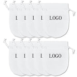 10PCS Ribbon Flannel Bag Pouch For Jewelry Packaging