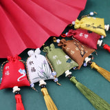 Chinese Jacquard Brocade Sachet with Tassel, Car Hanging Deco