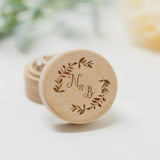 Personalized Wedding Wooden Ring Box Bride Groom Name Date Bearer Box
