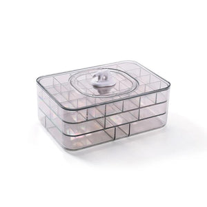 Multi-Layer Clear Jewelry Storage Box Ring Beads Organizer Case
