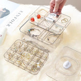 Multi-Layer Clear Jewelry Storage Box Ring Beads Organizer Case