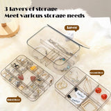 Multi-Layer Clear Jewelry Storage Box Ring Beads Organizer Case