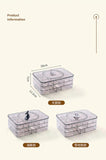 Multi-Layer Clear Jewelry Storage Box Ring Beads Organizer Case