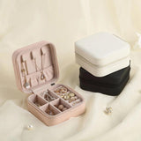 Portable Jewelry Box Leather Storage Travel Jewelry Case
