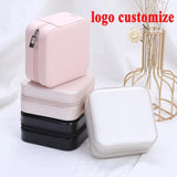Portable Jewelry Box Leather Storage Travel Jewelry Case