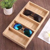 Bamboo Sunglasses Display Holder 5 Pairs Organizer Tray