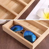 Bamboo Sunglasses Display Holder 5 Pairs Organizer Tray