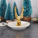 Deer Ceramics Ring Dish Holder Trinket Jewelry Tray Decor