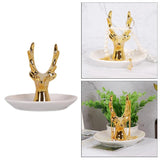 Deer Ceramics Ring Dish Holder Trinket Jewelry Tray Decor