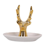 Deer Ceramics Ring Dish Holder Trinket Jewelry Tray Decor