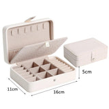 Travel Jewelry Organizer Case Leather Storage Earring Holder