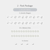 Clear Necklace Jewelry Organizer Wall Mount with 10 Storage Hooks