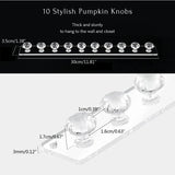 Clear Necklace Jewelry Organizer Wall Mount with 10 Storage Hooks