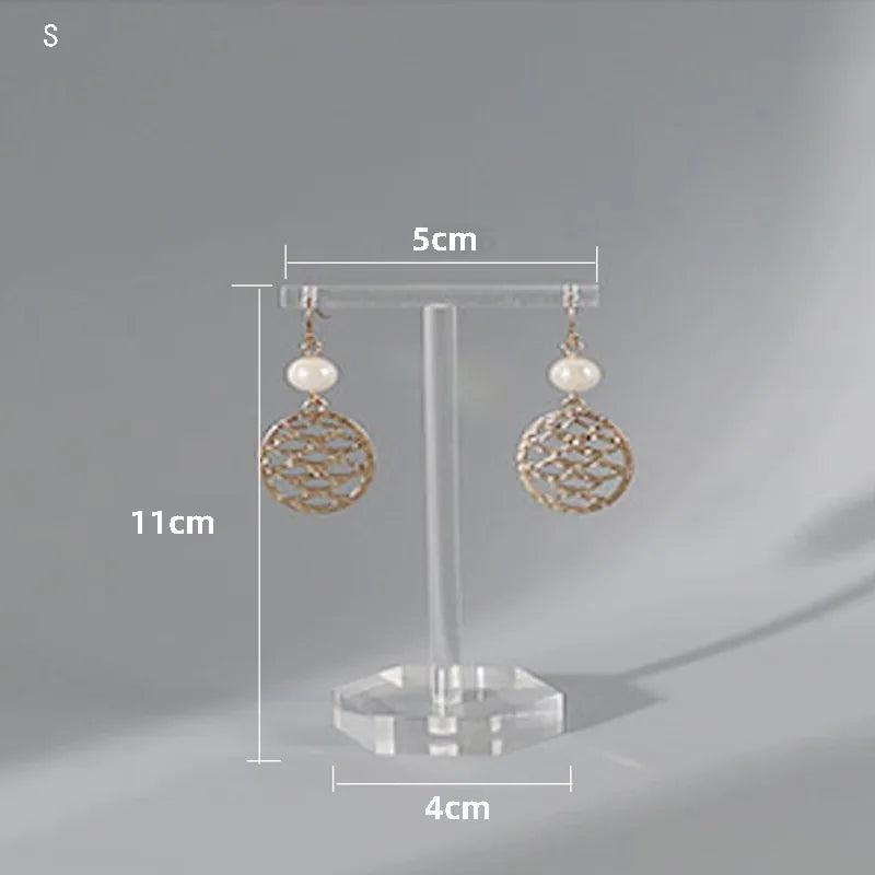 Acrylic T-shaped Stud Earrings Display Stand Holder
