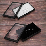 Slots Flocking Jewelry Holder Storage Box Ring Earrings Pendant Display Case