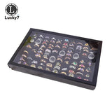 Velvet Sponge Ring Display Box Jewelry Storage Case Holder Showcase