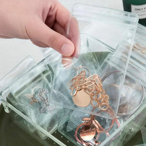 50Pcs Clear Anti-Oxidation Jewelry Pouches Bags