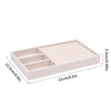 DIY Jewelry Display Organizer Velvet Stackable Tray Necklace Showcase Box
