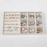 DIY Jewelry Display Organizer Velvet Stackable Tray Necklace Showcase Box