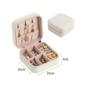 Mini Jewelry Display Case Ring Box Cabinet Armoire Travel Storage