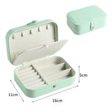 Mini Jewelry Display Case Ring Box Cabinet Armoire Travel Storage