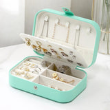 Mini Jewelry Display Case Ring Box Cabinet Armoire Travel Storage