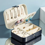 Mini Jewelry Display Case Ring Box Cabinet Armoire Travel Storage