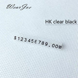 5pcs Mini Acrylic Combined Tag Euro HK US Dollar Adjustable Number Pricing Label