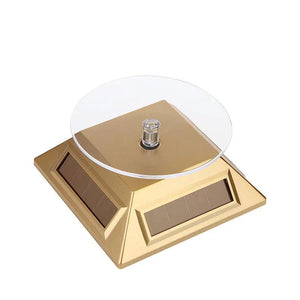 Solar Showcase 360 Turntable Rotating Jewelry Watch Ring Stand