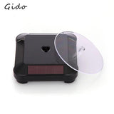 Solar Showcase 360 Turntable Rotating Jewelry Watch Ring Stand