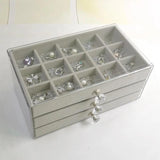 Portable Jewelry Box with 3 Drawers 3 Layers