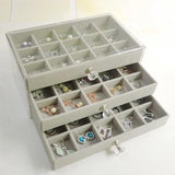 Portable Jewelry Box with 3 Drawers 3 Layers