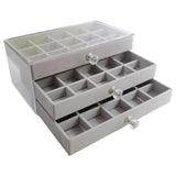 Portable Jewelry Box with 3 Drawers 3 Layers