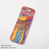 50pcs Pink Laser Foil Bag Holographic Self-Sealing Pouch For Jewelry Storage