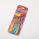 50pcs Pink Laser Foil Bag Holographic Self-Sealing Pouch For Jewelry Storage