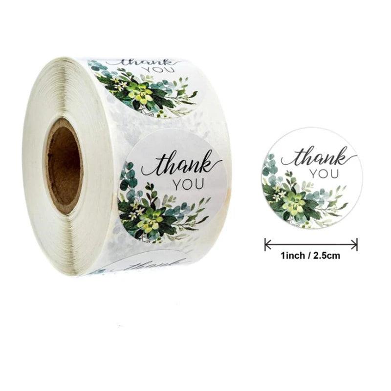 500Pcs Thank You Love Diary Stickers Baking Packaging Small Business Labels