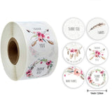 500Pcs Thank You Love Diary Stickers Baking Packaging Small Business Labels